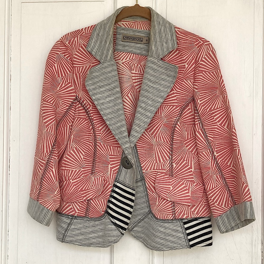 Geometric Canvasbacks Vintage Blazer